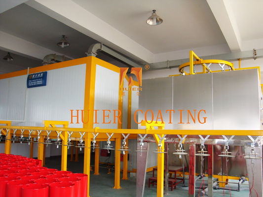 Customize Coating Color Automated Powder Coating Line Chain / Mesh Belt Conveyor Type