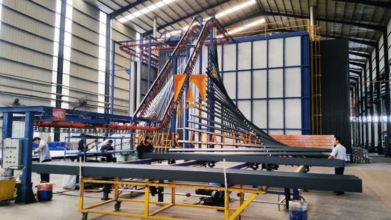 High Coating Capacity Automatic Powder Coating Line With Uniform For Iron Works