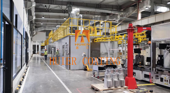 Infrared Heating Servo Motor Automatic Spray Painting Line For Coating Thickness 0.1-0.3mm Production